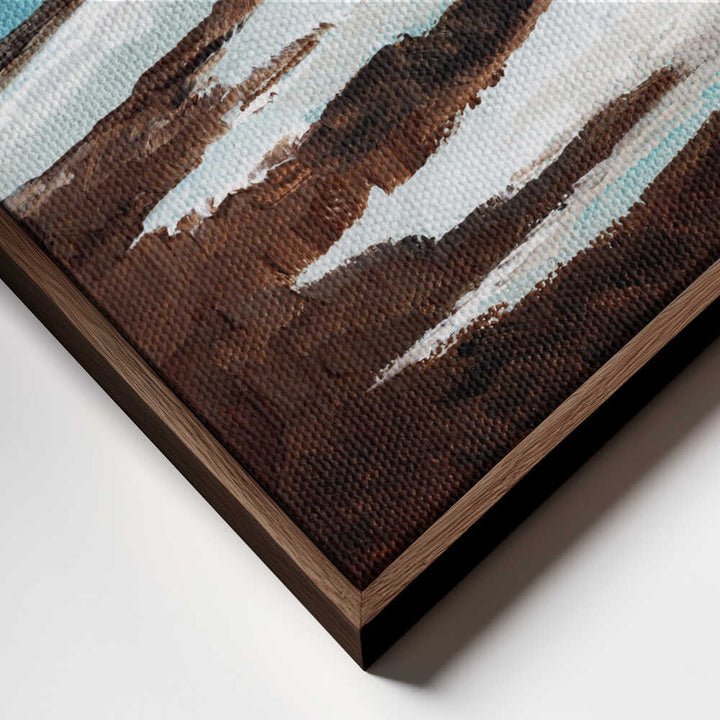 "Abstract Winter River" by Nikita Jariwala — Landscape Wall Art