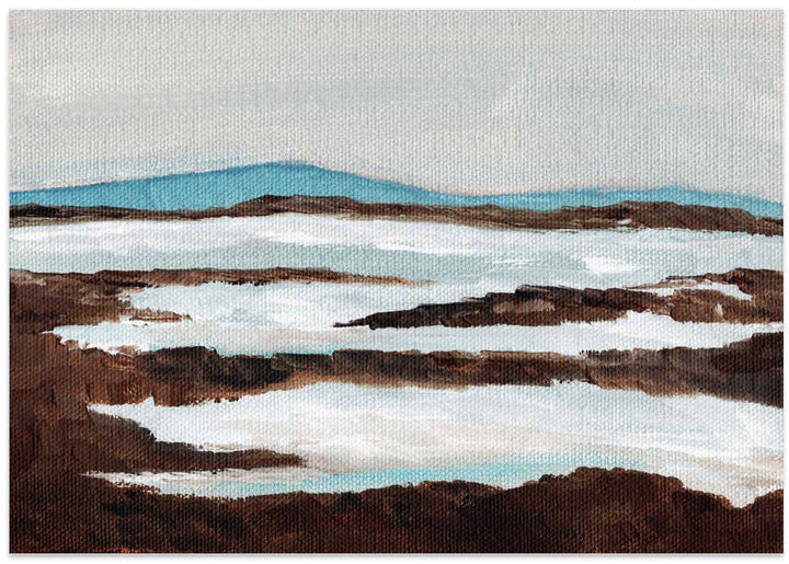 "Abstract Winter River" by Nikita Jariwala — Landscape Wall Art
