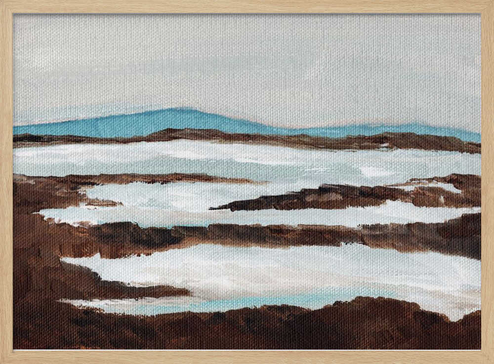 "Abstract Winter River" by Nikita Jariwala — Landscape Wall Art