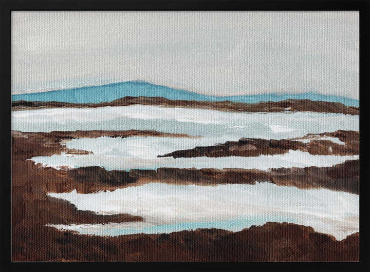 "Abstract Winter River" by Nikita Jariwala — Landscape Wall Art