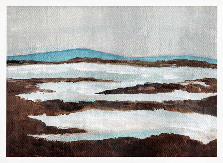 "Abstract Winter River" by Nikita Jariwala — Landscape Wall Art