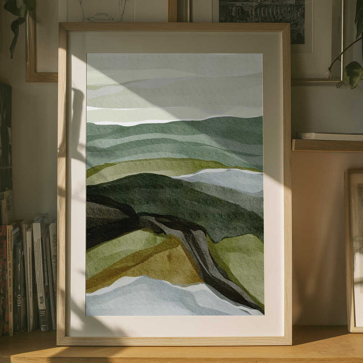"Serene Green Landscape" by Nikita Jariwala — Landscape Wall Art