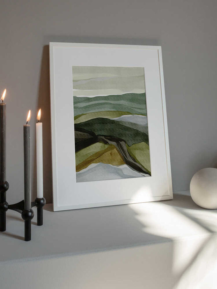 "Serene Green Landscape" by Nikita Jariwala — Landscape Wall Art