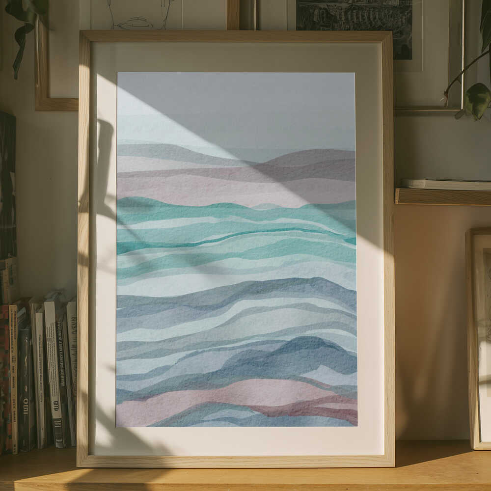 "Soft Layered Landscape" by Nikita Jariwala — Abstract Wall Art