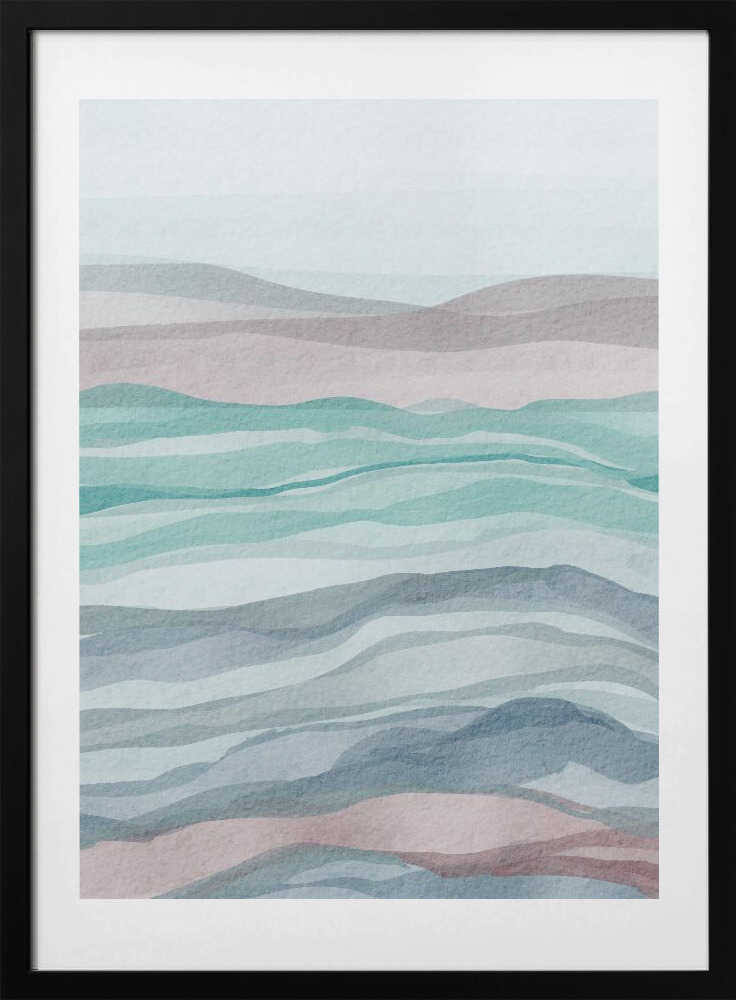"Soft Layered Landscape" by Nikita Jariwala — Abstract Wall Art