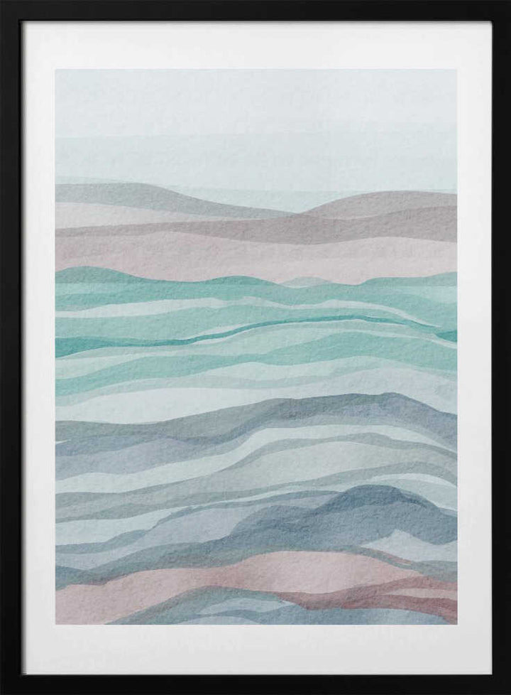 "Soft Layered Landscape" by Nikita Jariwala — Abstract Wall Art