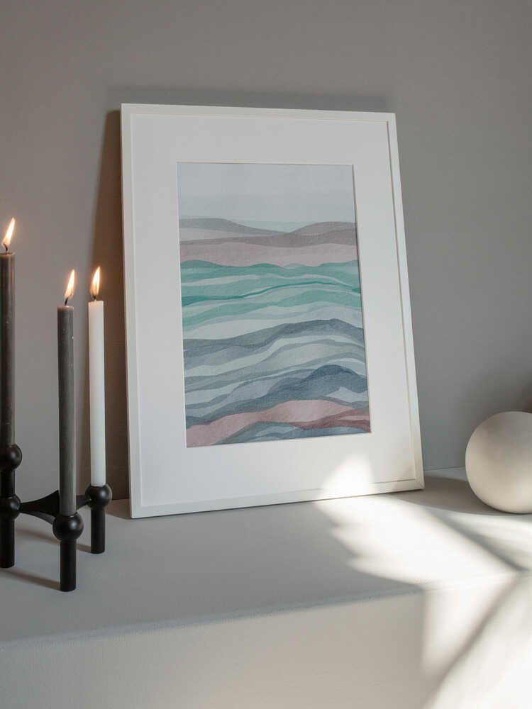 "Soft Layered Landscape" by Nikita Jariwala — Abstract Wall Art