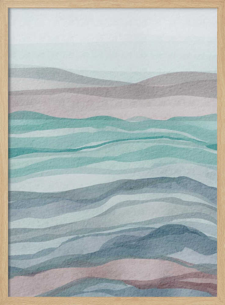 "Soft Layered Landscape" by Nikita Jariwala — Abstract Wall Art