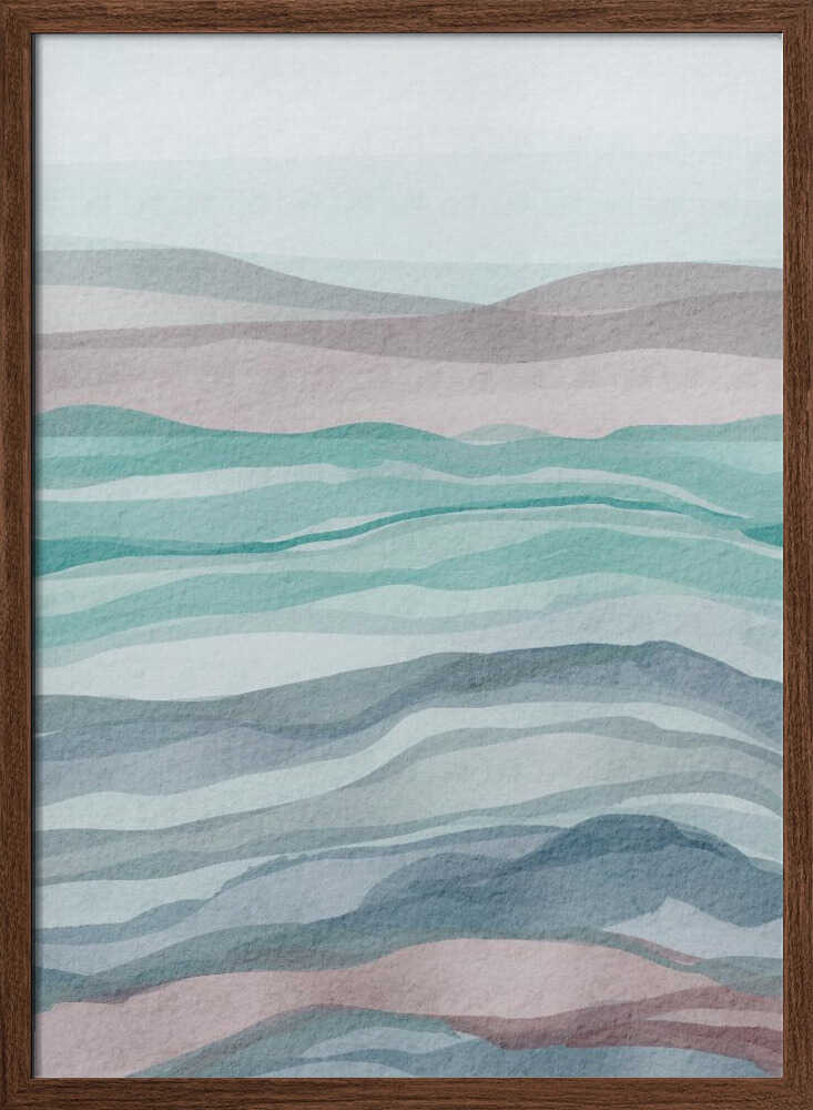 "Soft Layered Landscape" by Nikita Jariwala — Abstract Wall Art