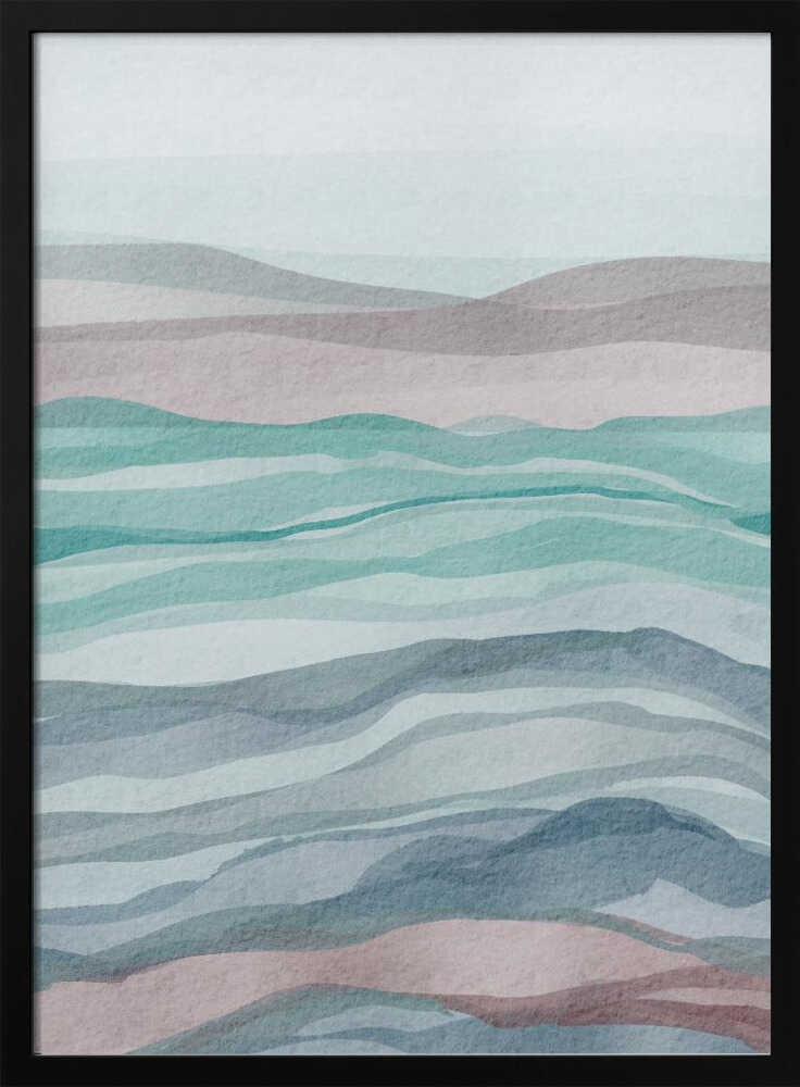 "Soft Layered Landscape" by Nikita Jariwala — Abstract Wall Art