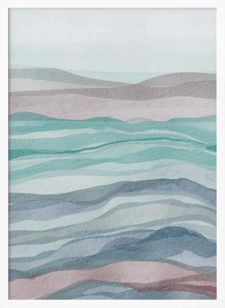 "Soft Layered Landscape" by Nikita Jariwala — Abstract Wall Art