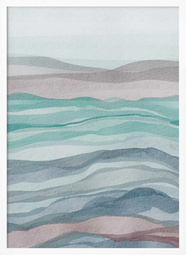 "Soft Layered Landscape" by Nikita Jariwala — Abstract Wall Art