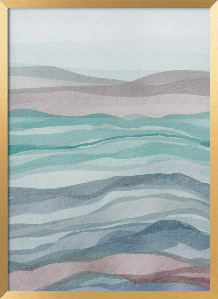 "Soft Layered Landscape" by Nikita Jariwala — Abstract Wall Art