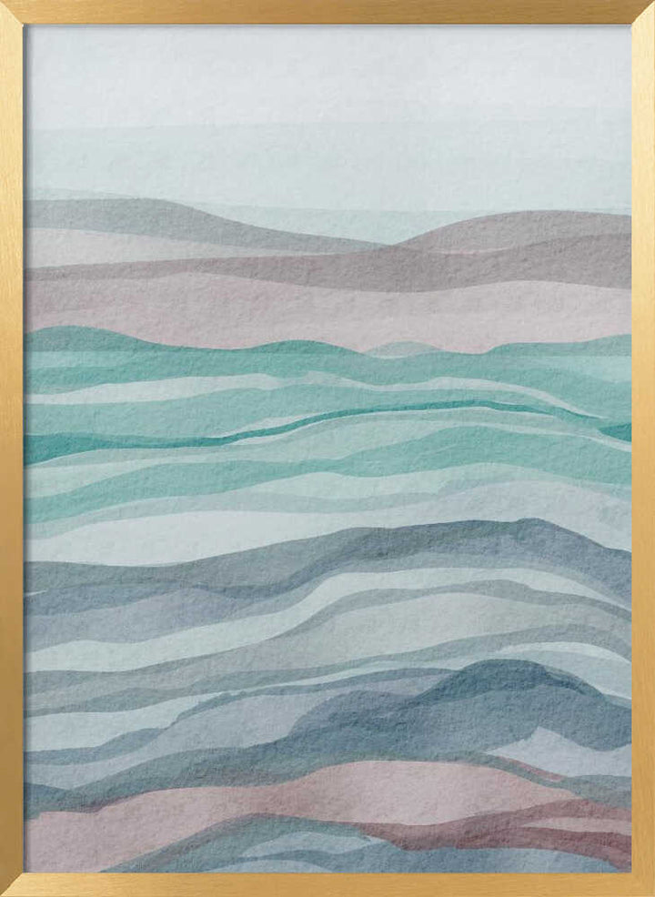 "Soft Layered Landscape" by Nikita Jariwala — Abstract Wall Art