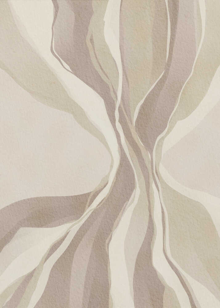 "Flowing Neutral Abstract" by Nikita Jariwala — Abstract Wall Art