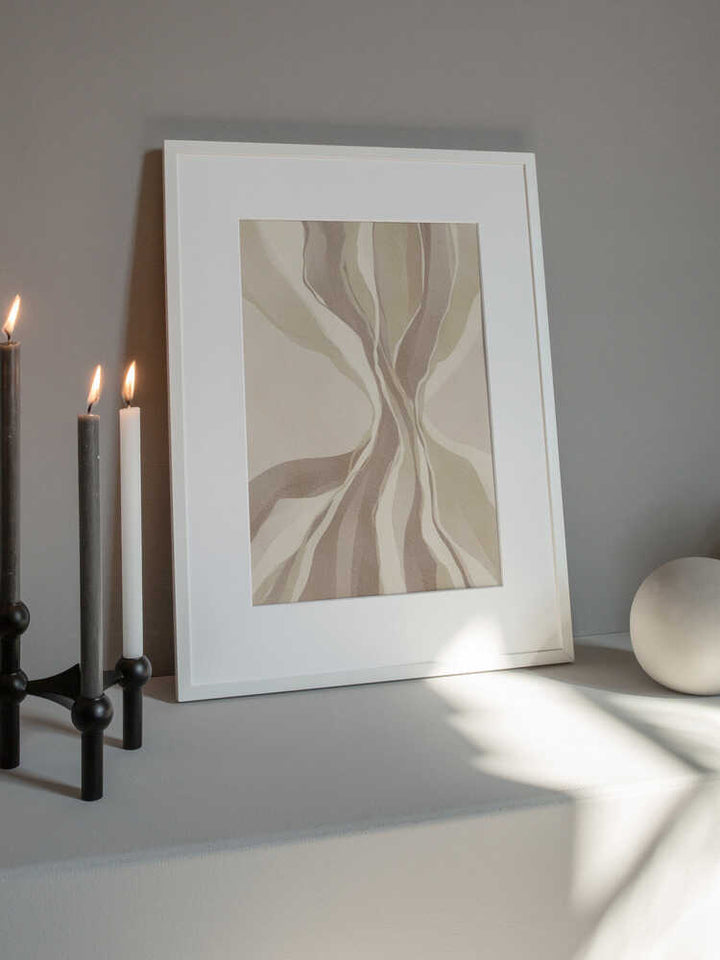 "Flowing Neutral Abstract" by Nikita Jariwala — Abstract Wall Art