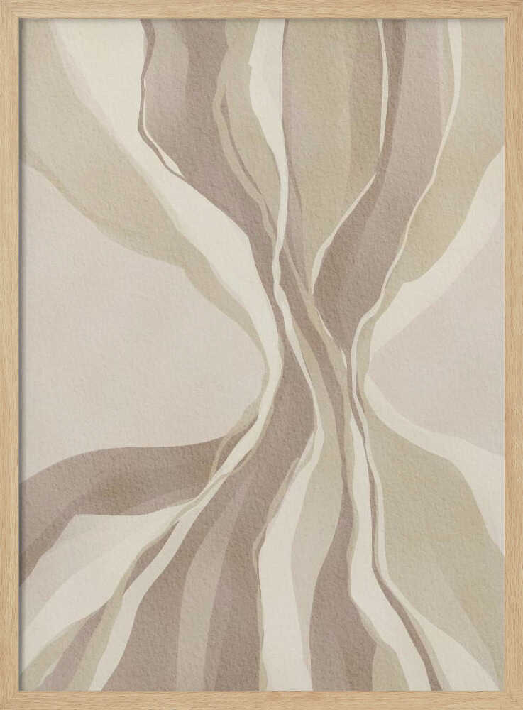 "Flowing Neutral Abstract" by Nikita Jariwala — Abstract Wall Art