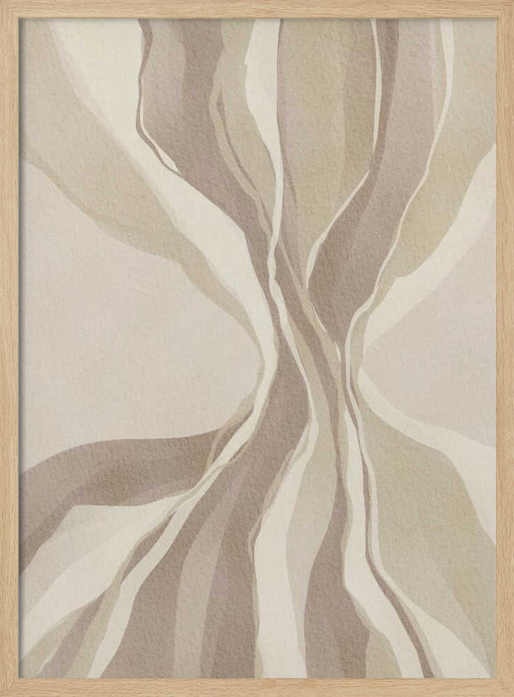 "Flowing Neutral Abstract" by Nikita Jariwala — Abstract Wall Art