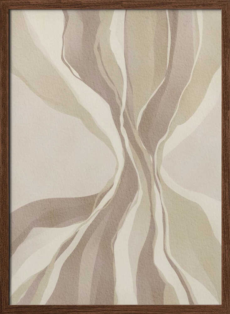 "Flowing Neutral Abstract" by Nikita Jariwala — Abstract Wall Art