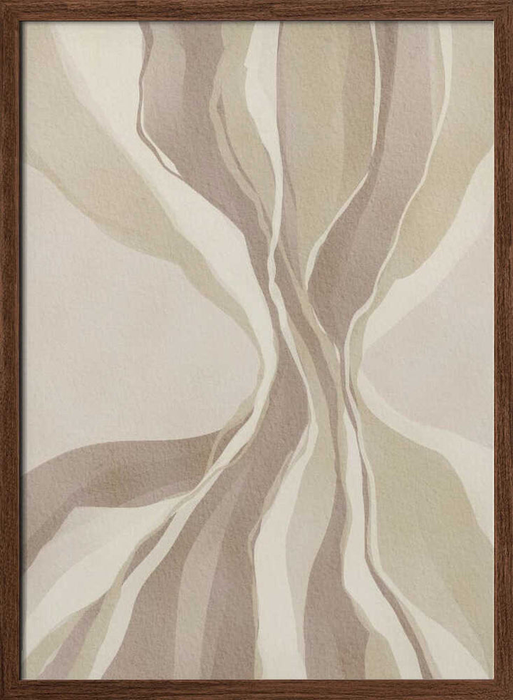 "Flowing Neutral Abstract" by Nikita Jariwala — Abstract Wall Art