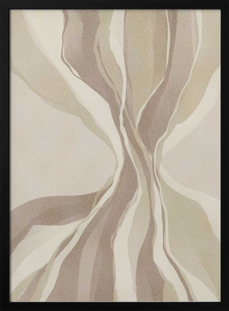 "Flowing Neutral Abstract" by Nikita Jariwala — Abstract Wall Art