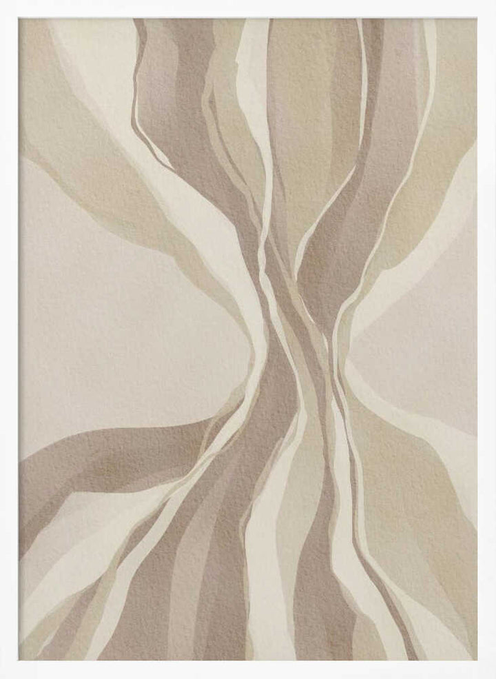 "Flowing Neutral Abstract" by Nikita Jariwala — Abstract Wall Art