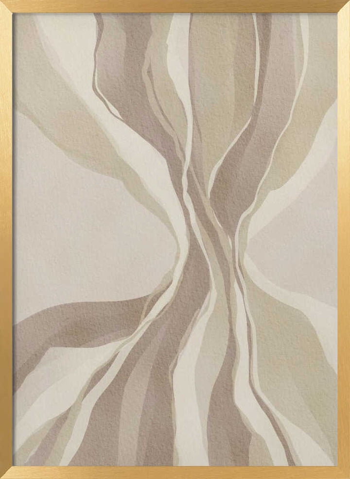 "Flowing Neutral Abstract" by Nikita Jariwala — Abstract Wall Art