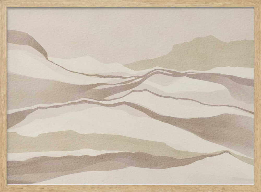 "Serene Desert Dunes" by Nikita Jariwala — Abstract Wall Art