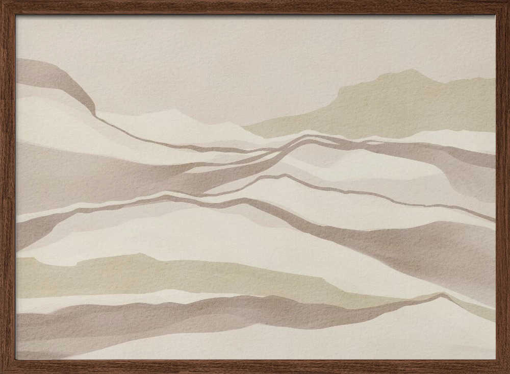 "Serene Desert Dunes" by Nikita Jariwala — Abstract Wall Art