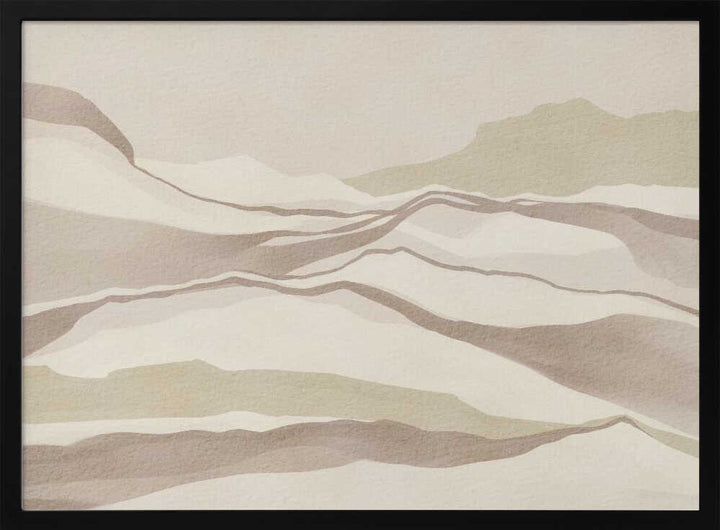 "Serene Desert Dunes" by Nikita Jariwala — Abstract Wall Art
