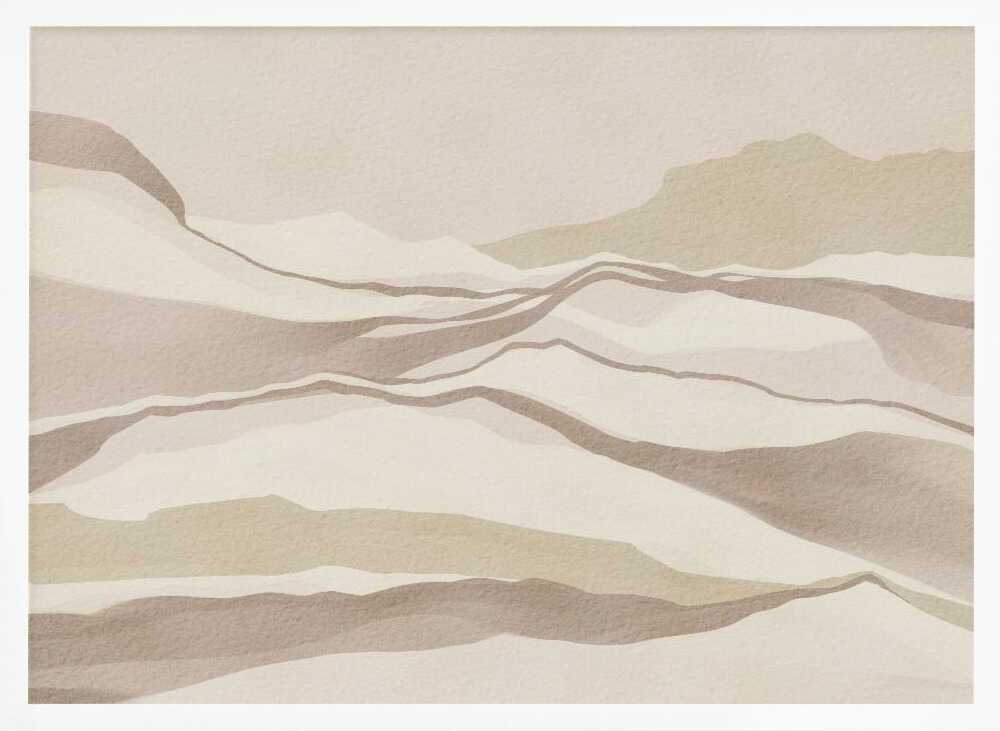 "Serene Desert Dunes" by Nikita Jariwala — Abstract Wall Art