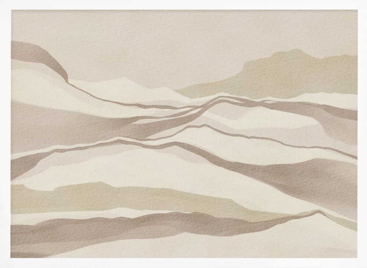"Serene Desert Dunes" by Nikita Jariwala — Abstract Wall Art