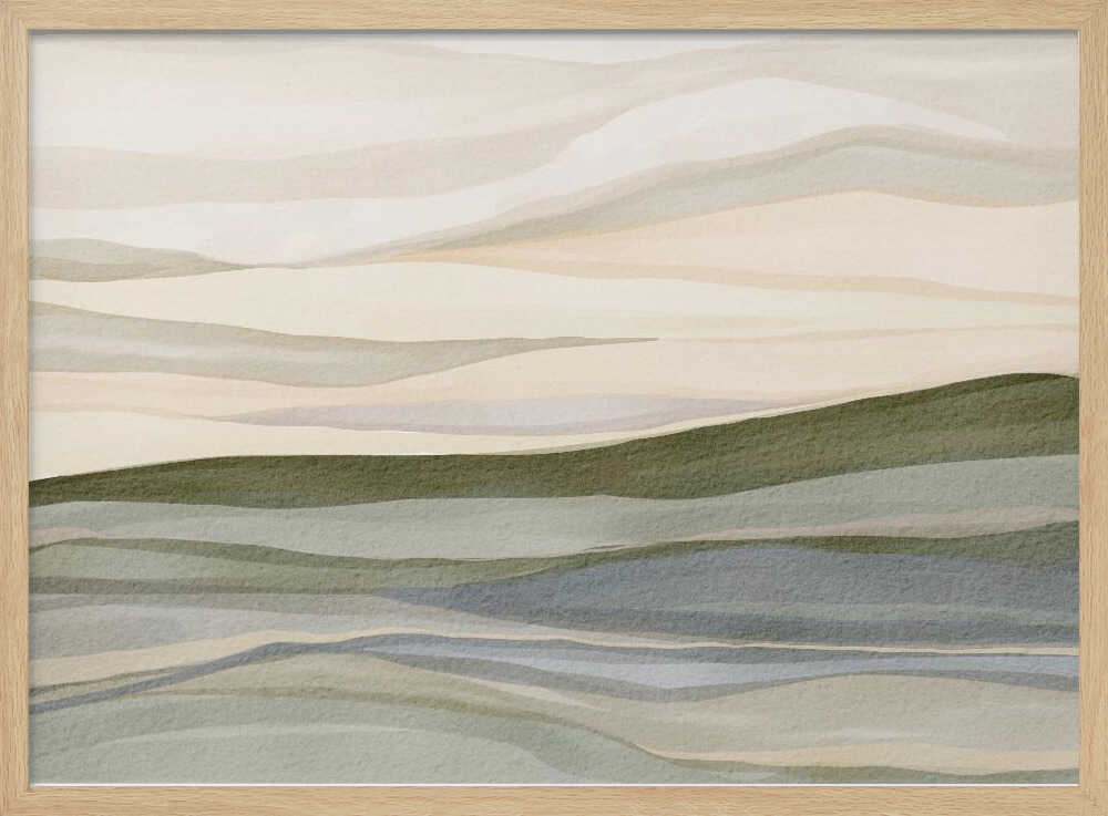 "Serene Rolling Hills" by Nikita Jariwala — Landscape Wall Art