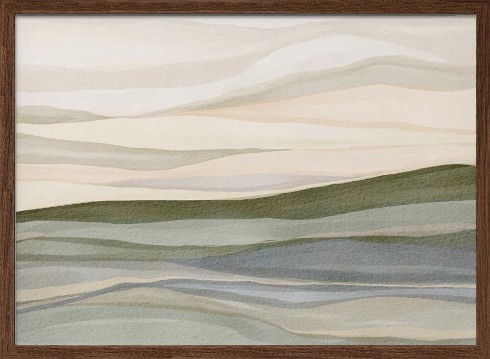 "Serene Rolling Hills" by Nikita Jariwala — Landscape Wall Art