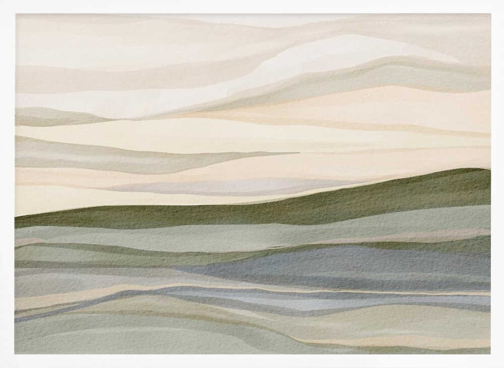 "Serene Rolling Hills" by Nikita Jariwala — Landscape Wall Art