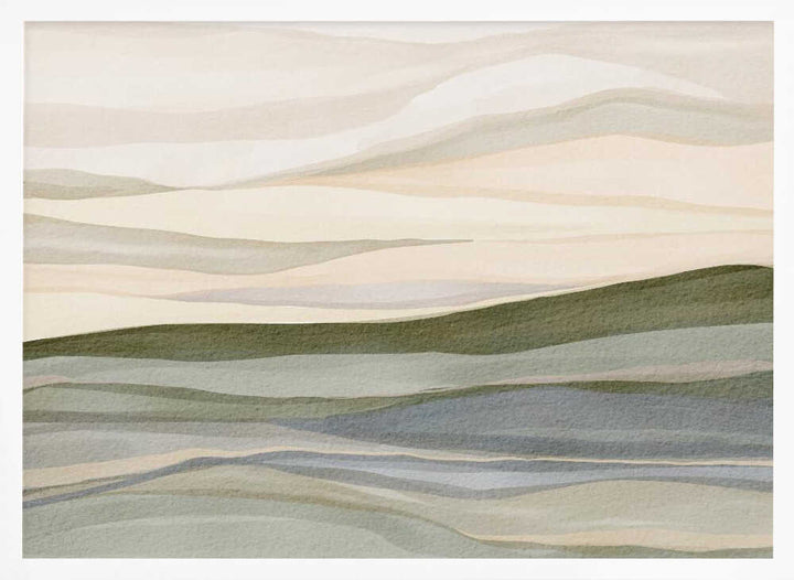 "Serene Rolling Hills" by Nikita Jariwala — Landscape Wall Art