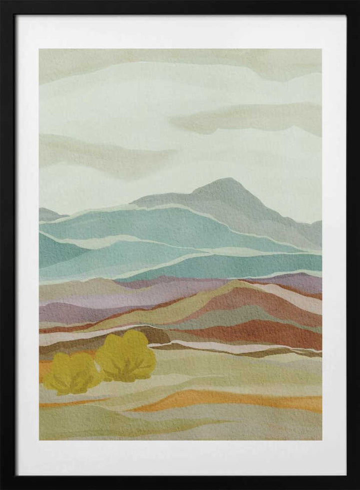 "Layered Mountain Landscape" by Nikita Jariwala — Landscape Wall Art