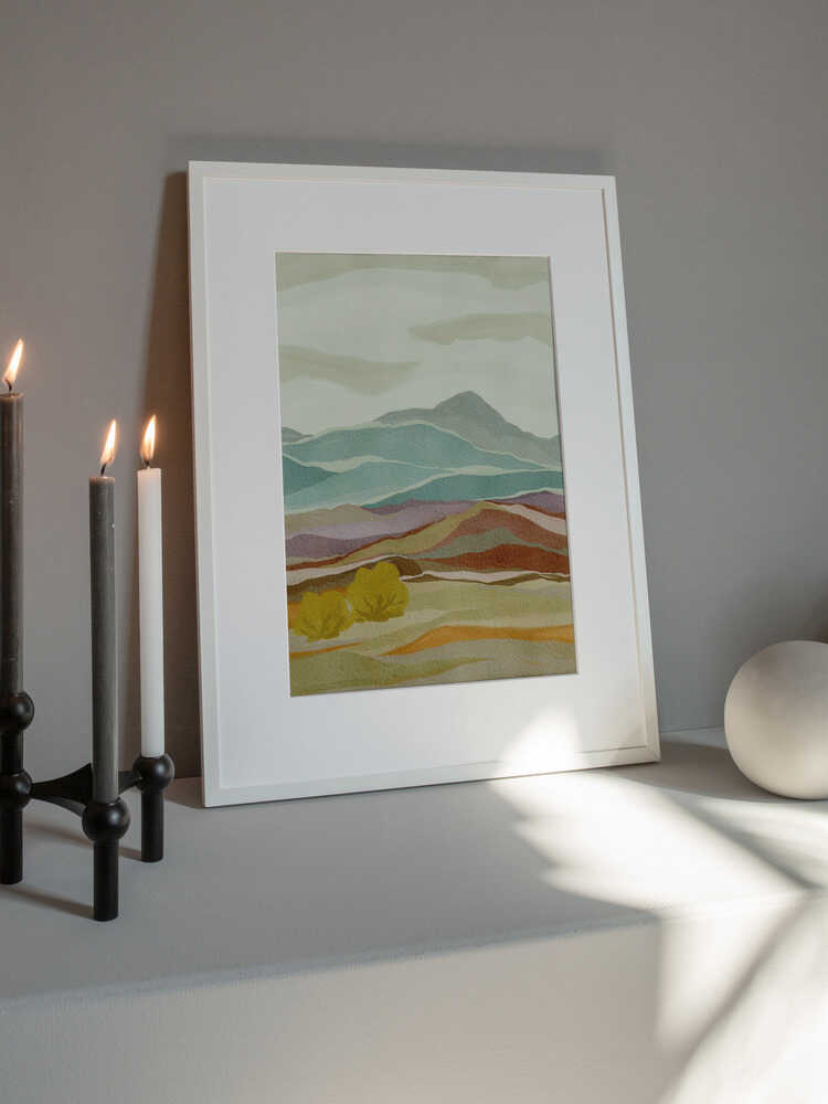 "Layered Mountain Landscape" by Nikita Jariwala — Landscape Wall Art