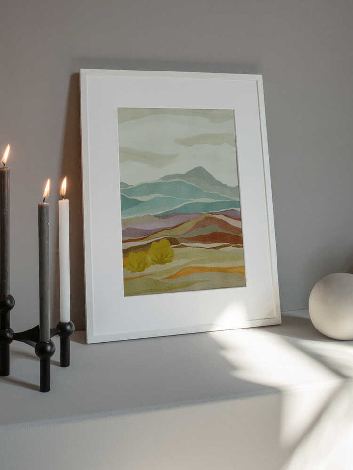 "Layered Mountain Landscape" by Nikita Jariwala — Landscape Wall Art