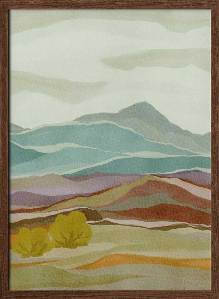 "Layered Mountain Landscape" by Nikita Jariwala — Landscape Wall Art