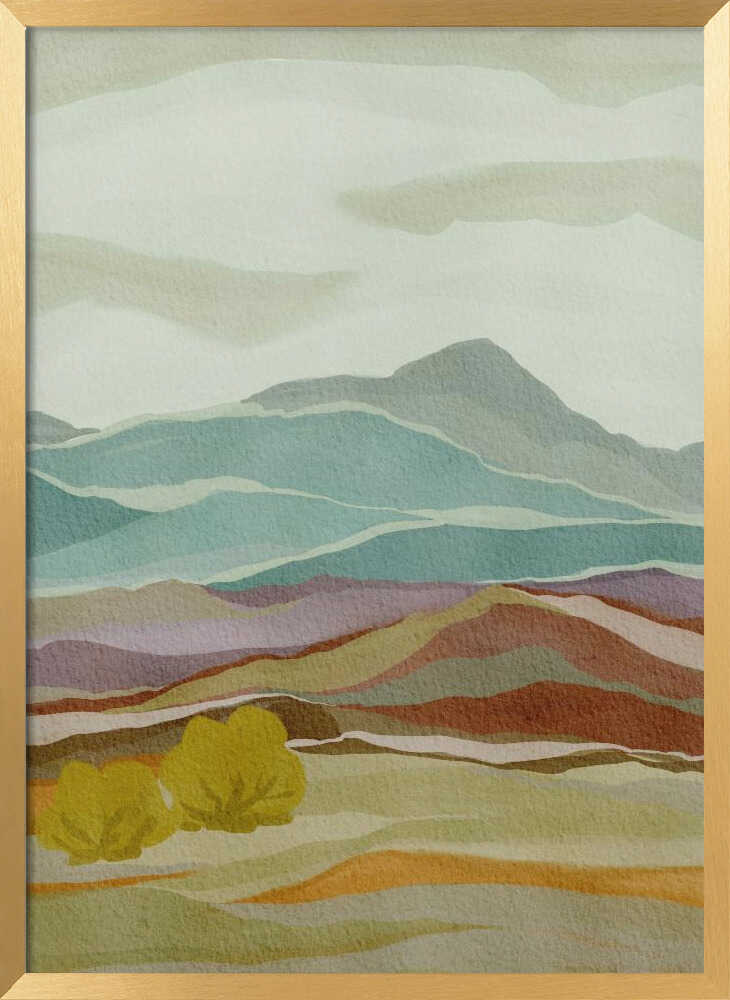 "Layered Mountain Landscape" by Nikita Jariwala — Landscape Wall Art