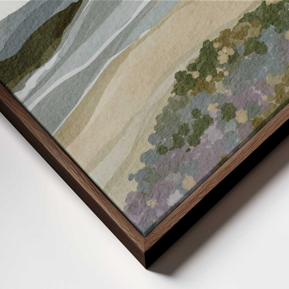"Abstract Coastal Serenity" by Nikita Jariwala — Landscape Wall Art