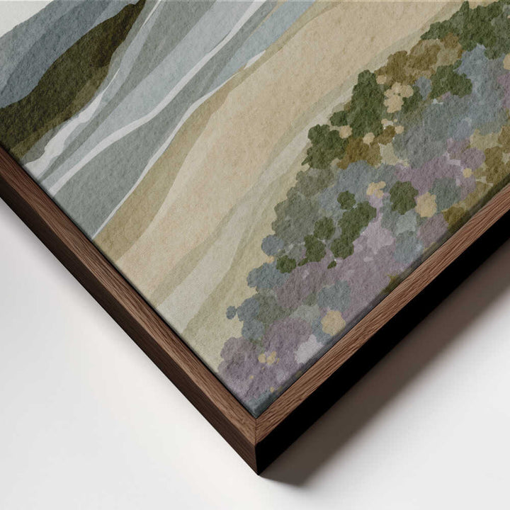 "Abstract Coastal Serenity" by Nikita Jariwala — Landscape Wall Art