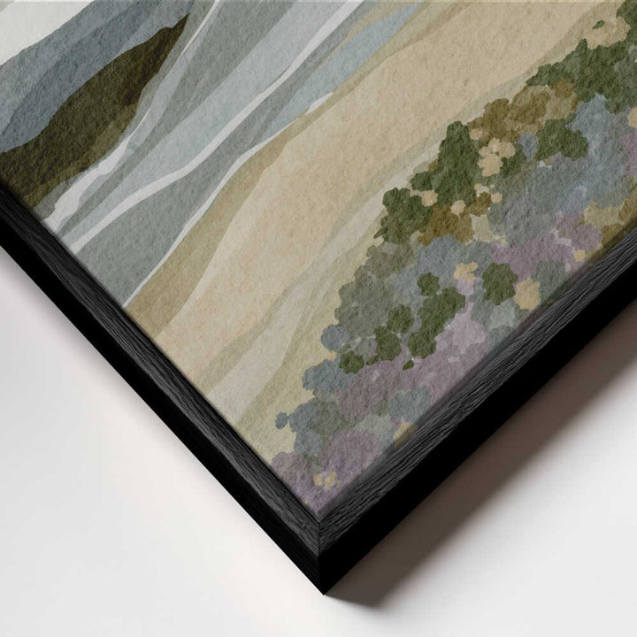 "Abstract Coastal Serenity" by Nikita Jariwala — Landscape Wall Art