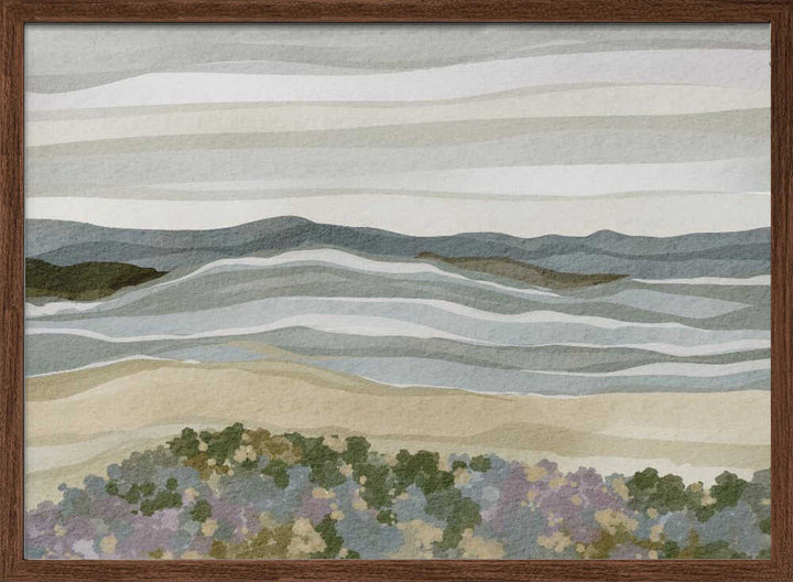 "Abstract Coastal Serenity" by Nikita Jariwala — Landscape Wall Art