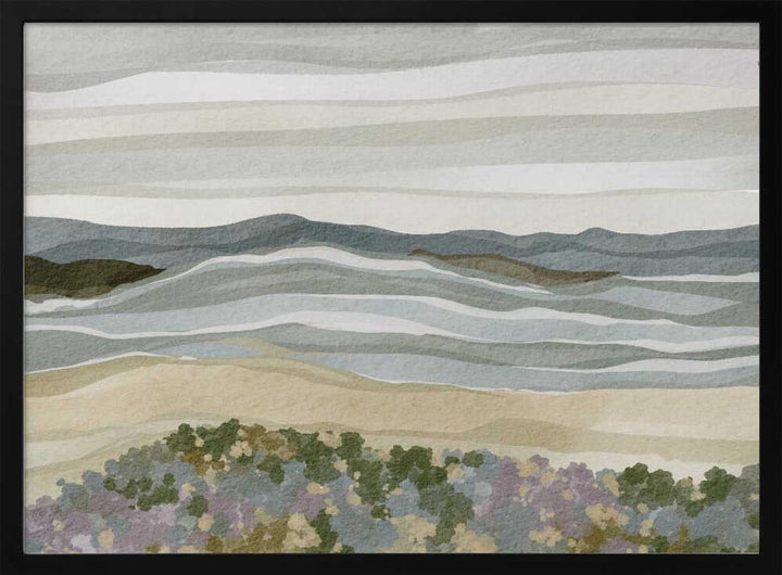"Abstract Coastal Serenity" by Nikita Jariwala — Landscape Wall Art