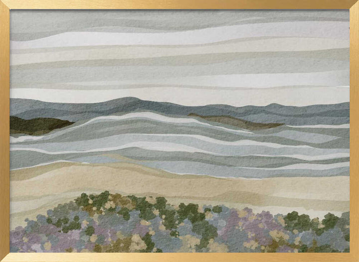 "Abstract Coastal Serenity" by Nikita Jariwala — Landscape Wall Art