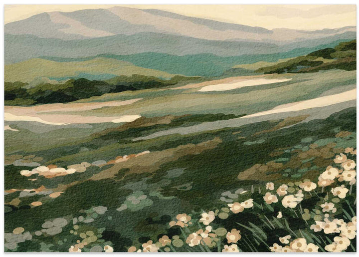 "Wildflower Mountain Landscape" by Nikita Jariwala — Landscape Wall Art