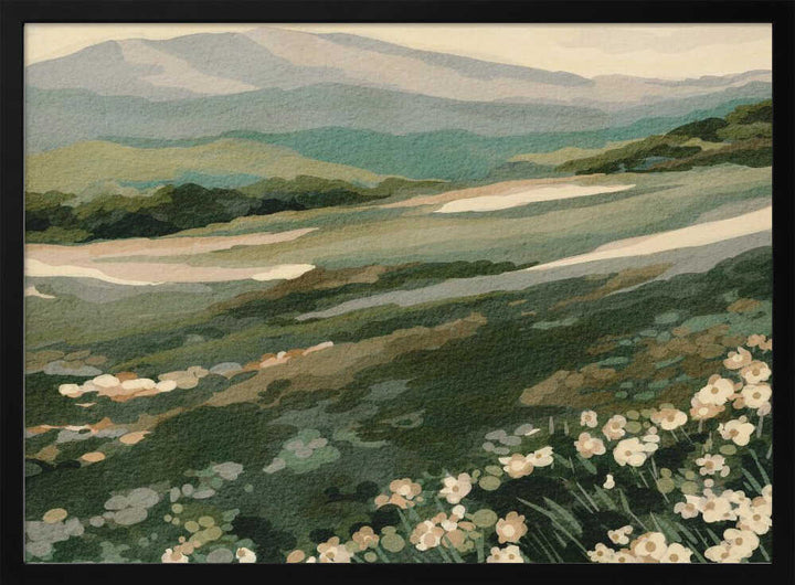 "Wildflower Mountain Landscape" by Nikita Jariwala — Landscape Wall Art