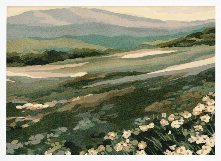 "Wildflower Mountain Landscape" by Nikita Jariwala — Landscape Wall Art